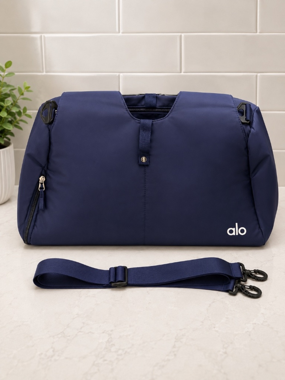 Alo Duffle Bag Navy 12 x 18 inches